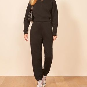 Reformation Classic Sweatpant Black Medium